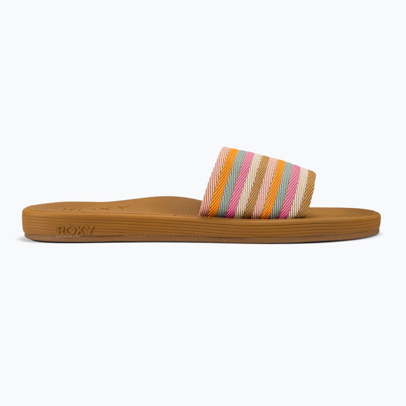 Жіночі шльопанці ROXY Beachie Breeze засмага/шалений рожевий 2
