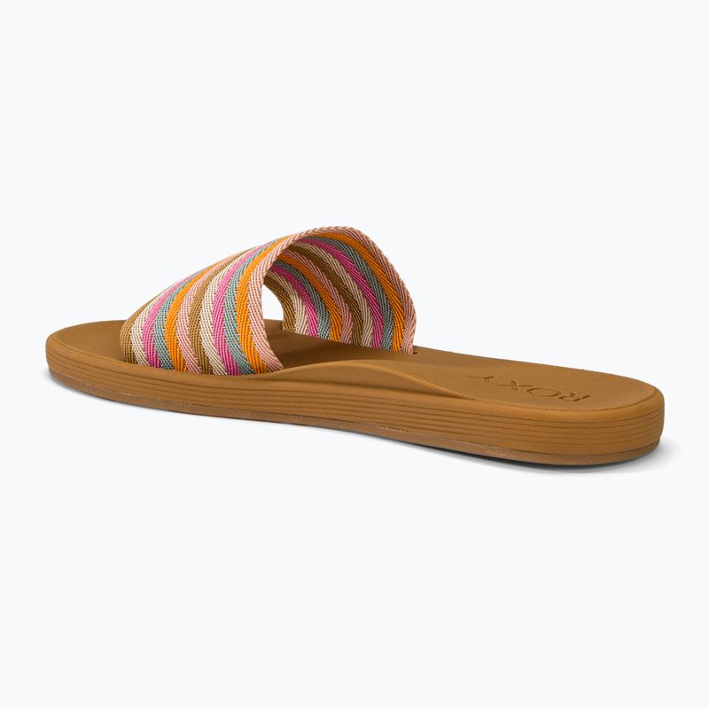 Жіночі шльопанці ROXY Beachie Breeze засмага/шалений рожевий 3