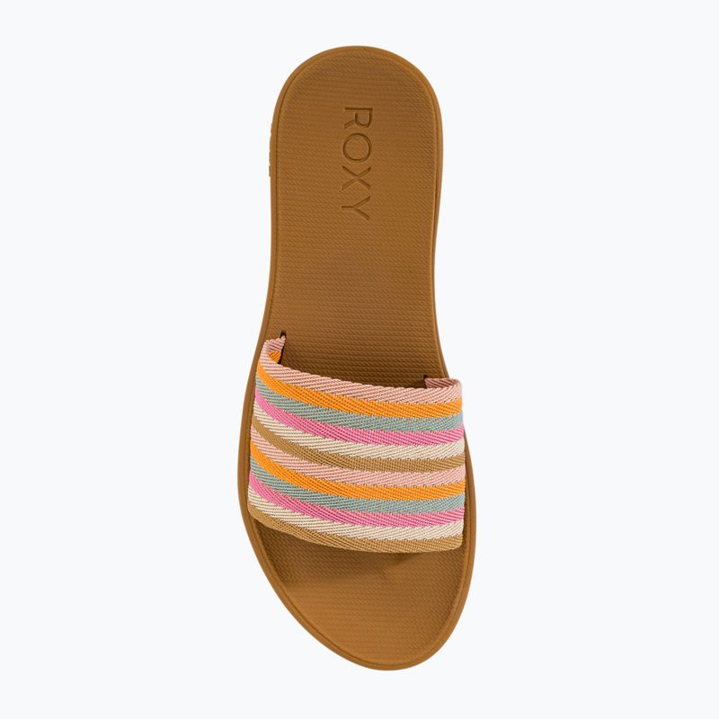 Жіночі шльопанці ROXY Beachie Breeze засмага/шалений рожевий 5