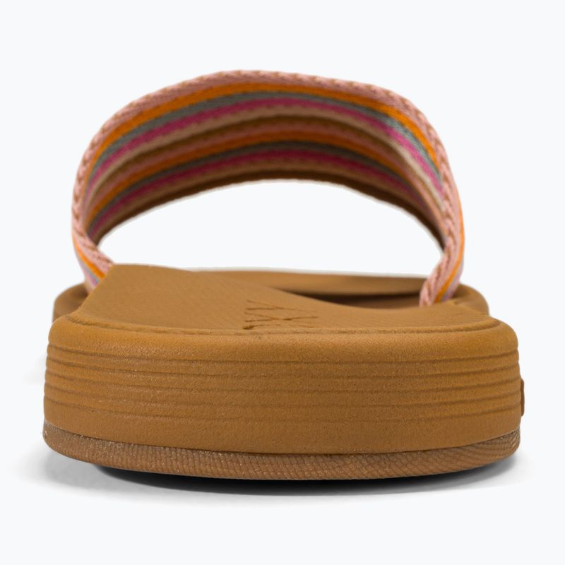 Жіночі шльопанці ROXY Beachie Breeze засмага/шалений рожевий 6
