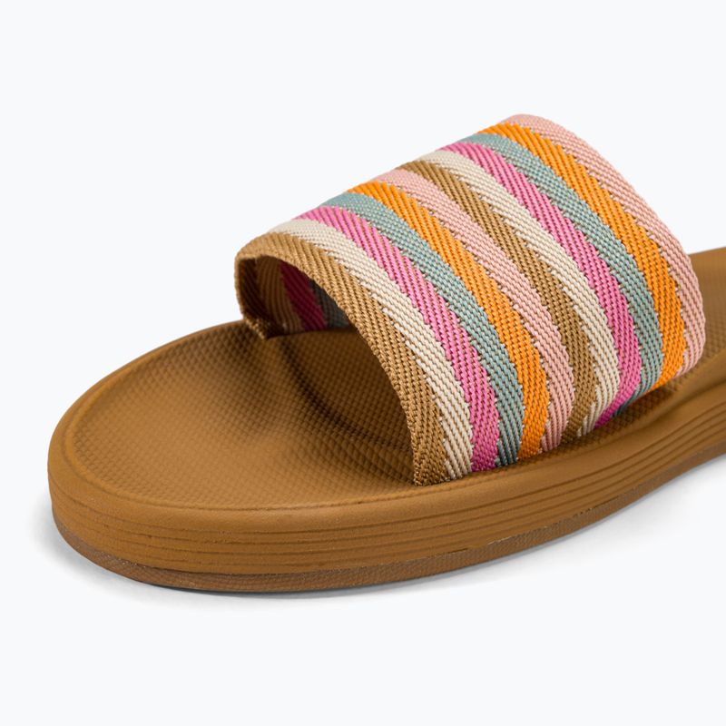 Жіночі шльопанці ROXY Beachie Breeze засмага/шалений рожевий 7