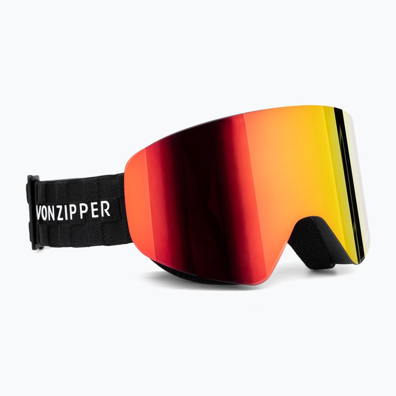 Маска сноубордична VonZipper Encore black satin/wildlife fire chrome