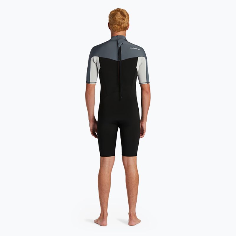 Чоловічий гідрокостюм Quiksilver 2/2 мм Everyday Sessions BZ чорний/попелястий 2