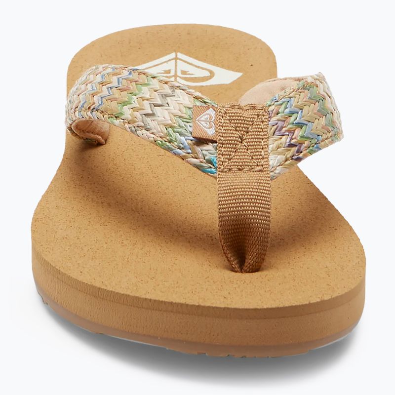 Жіночі шльопанці ROXY Porto Raffia II мульти/оливкові 9