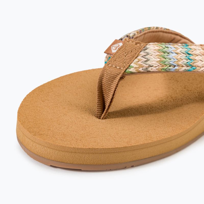 Жіночі шльопанці ROXY Porto Raffia II мульти/оливкові 7