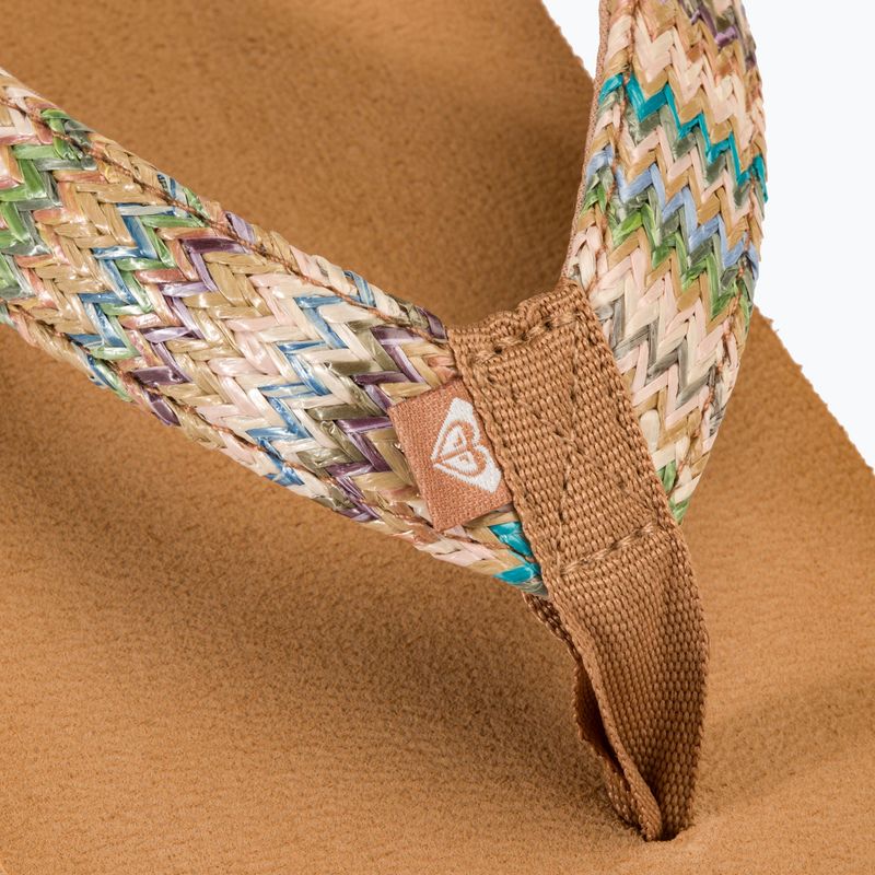 Жіночі шльопанці ROXY Porto Raffia II мульти/оливкові 8