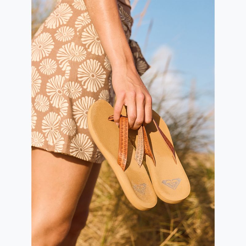 В'єтнамки жіночі ROXY Porto Motif tan 4
