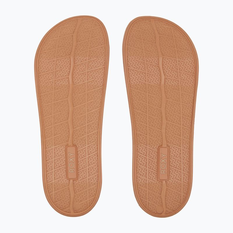 Шльопанці жіночі ROXY Slippy Knit wheat/turkish coffee 3