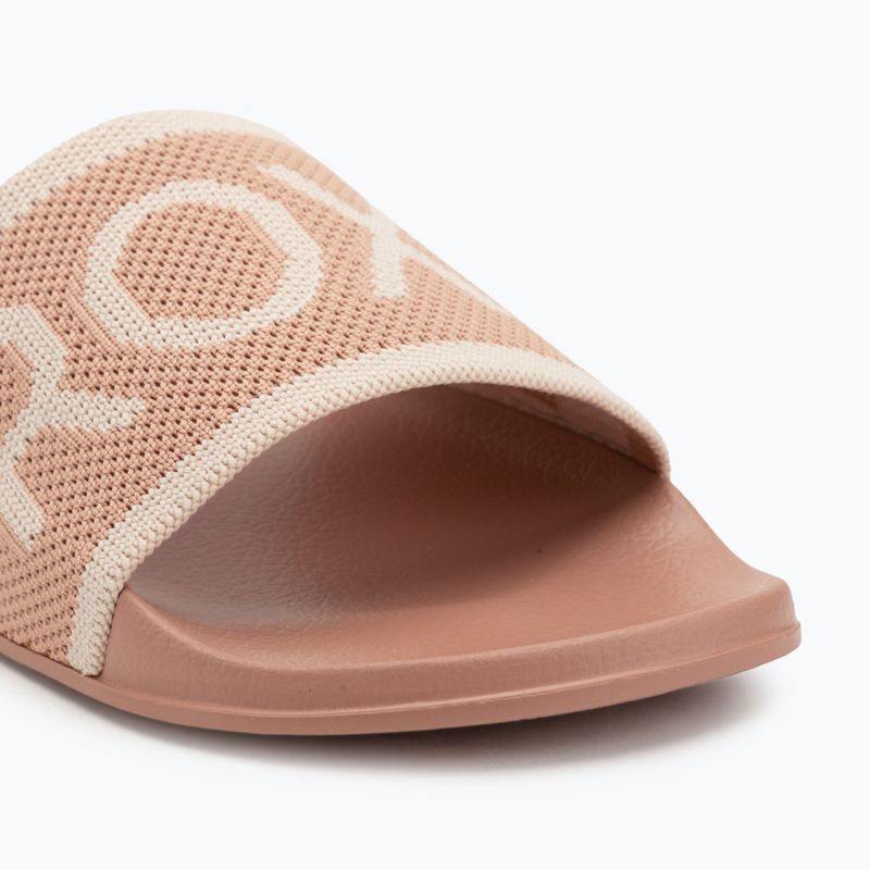 Шльопанці жіночі ROXY Slippy Knit wheat/turkish coffee 7