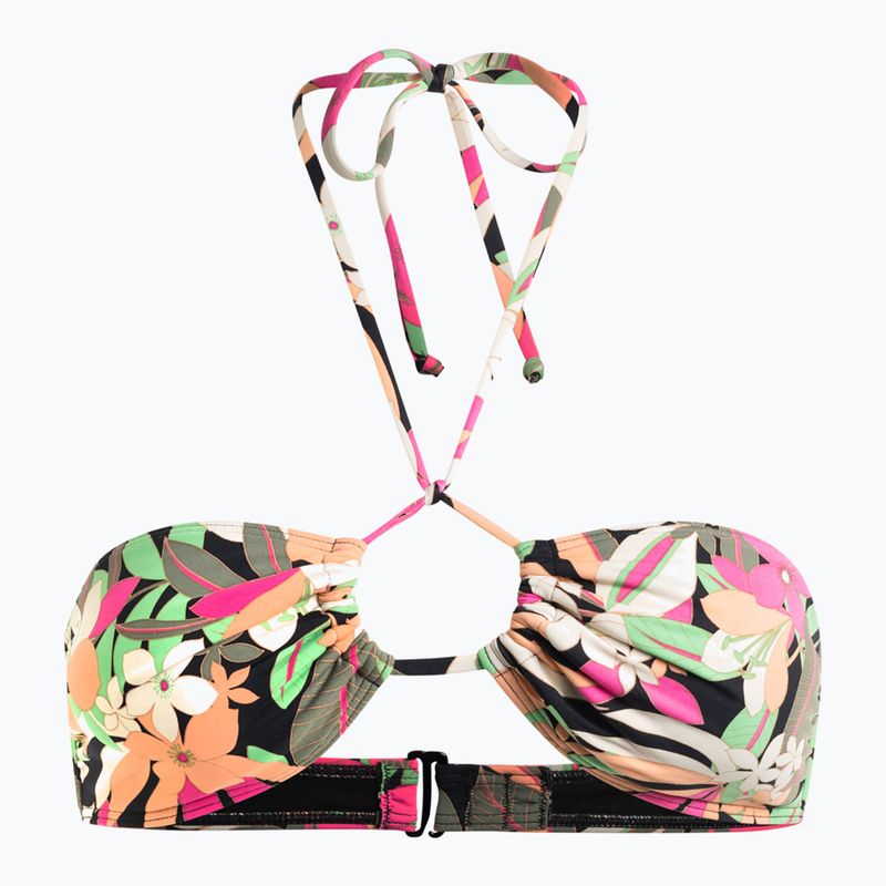 Купальник ROXY з принтом Beach Classics Halter top антрацитовий пальмова пісня с