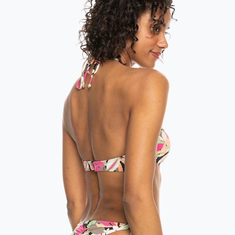 Купальник ROXY з принтом Beach Classics Halter top антрацитовий пальмова пісня с 4