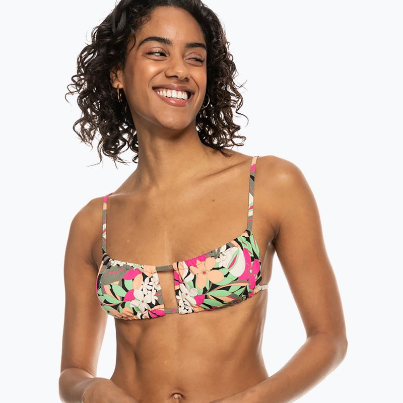 Купальник ROXY з принтом Beach Classics Bralette топ антрацитовий пальмова пісня с 2