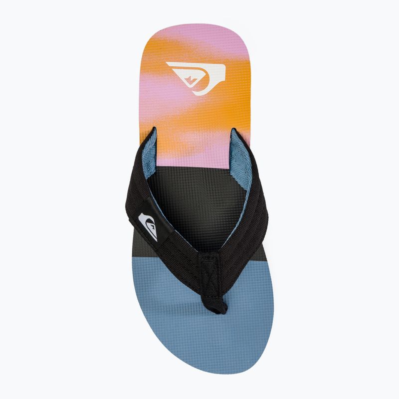 Чоловічі шльопанці Quiksilver Molokai Layback II сині / блакитні / помаранчеві 5