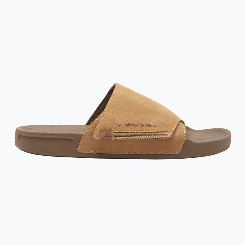 Замшеві чоловічі шльопанці Quiksilver Rivi tan 1 2