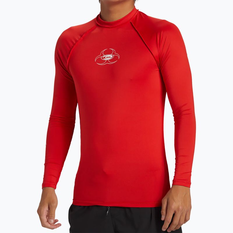 Чоловічий лонгслів для плавання Quiksilver Saturn UPF50 з високим ризиком червоного кольору 4
