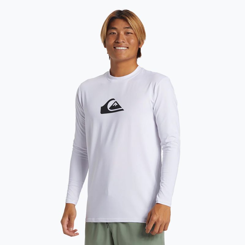 Чоловічий лонгслів для плавання Quiksilver Everyday Surf Tee білий 2