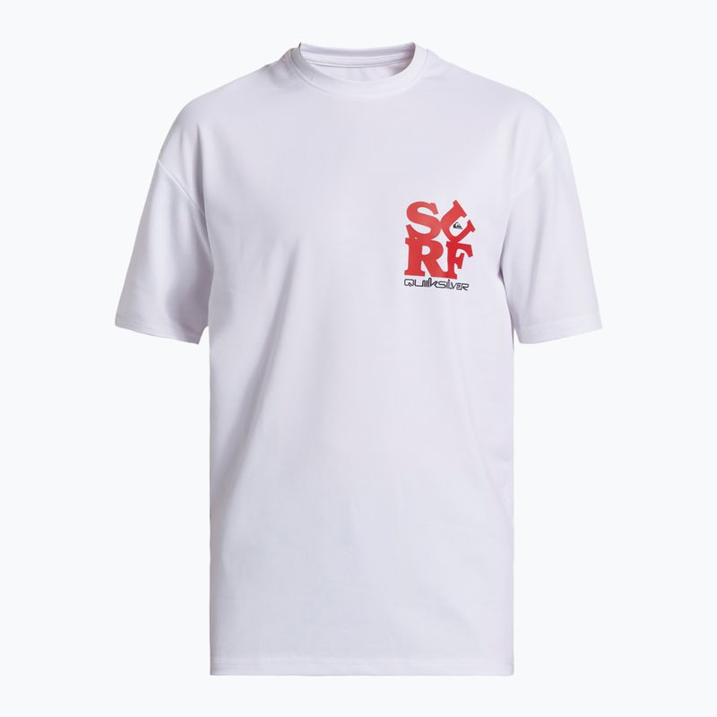 Дитяча футболка для плавання Quiksilver Everyday Surf Tee біло-чорна 6