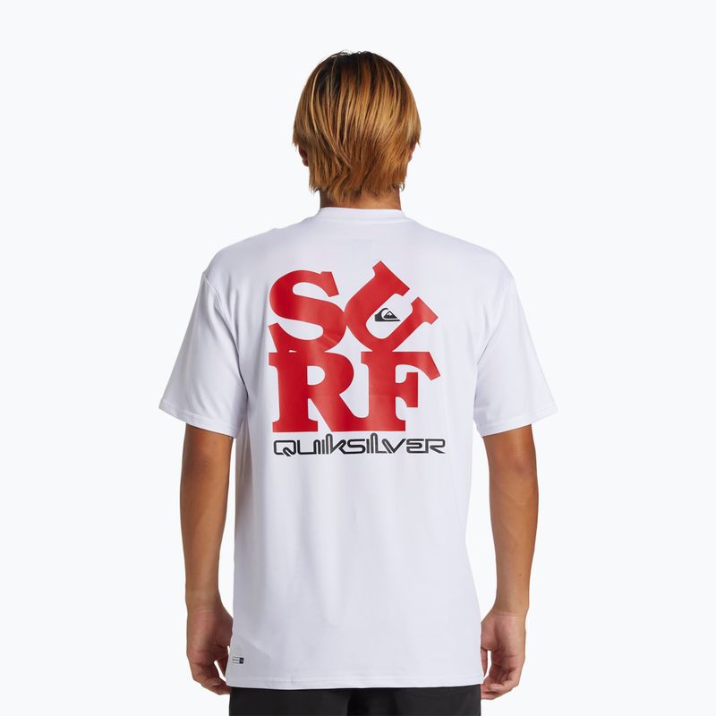 Чоловіча футболка для плавання Quiksilver Everyday Surf Tee біло-чорна 2