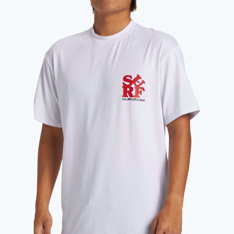 Чоловіча футболка для плавання Quiksilver Everyday Surf Tee біло-чорна 3