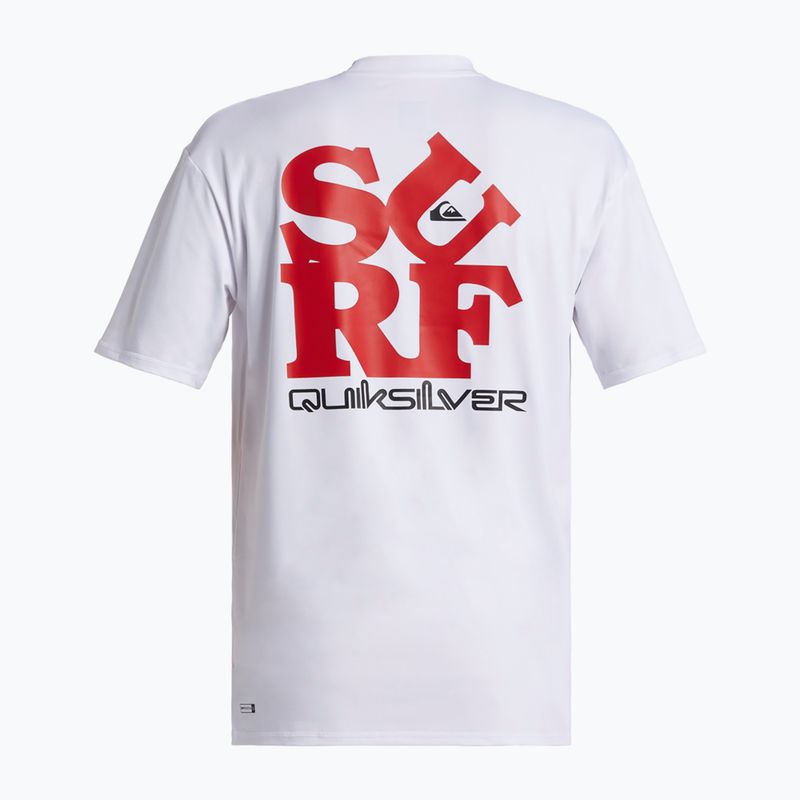 Чоловіча футболка для плавання Quiksilver Everyday Surf Tee біло-чорна 5