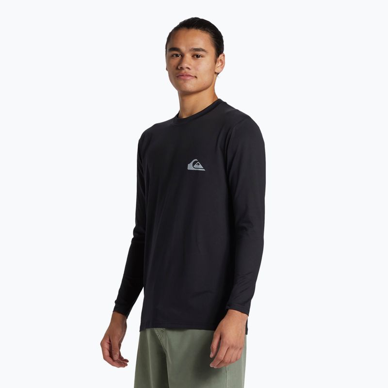 Чоловічий лонгслів для плавання Quiksilver Everyday Surf Tee чорний 3