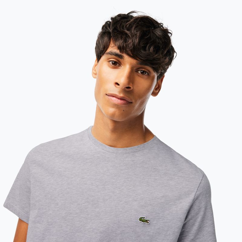 Чоловіча футболка Lacoste TH6709 сріблястий хін 3