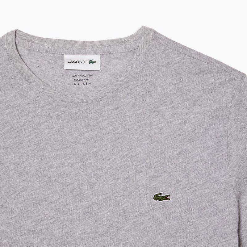 Чоловіча футболка Lacoste TH6709 сріблястий хін 5