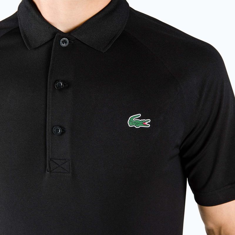 Футболка тенісна чоловіча Lacoste чорна DH3201 4