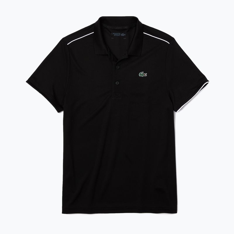 Футболка-поло тенісна чоловіча Lacoste чорна DH2094 5