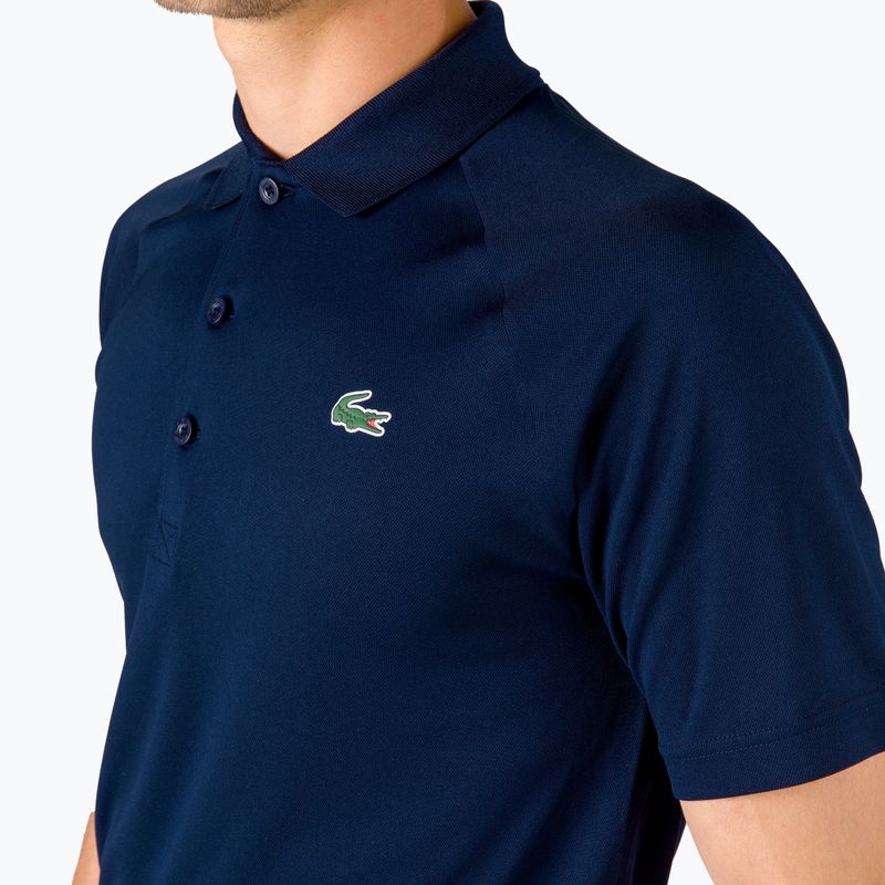 Футболка-поло тенісна чоловіча Lacoste блакитна DH3201 4