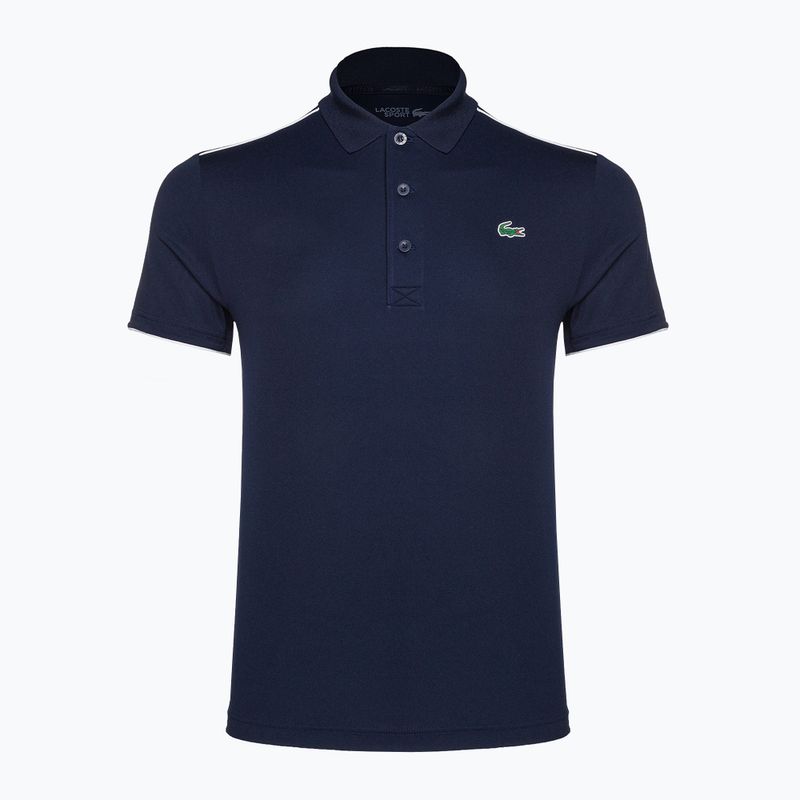 Футболка-поло тенісна чоловіча Lacoste чорна DH2094