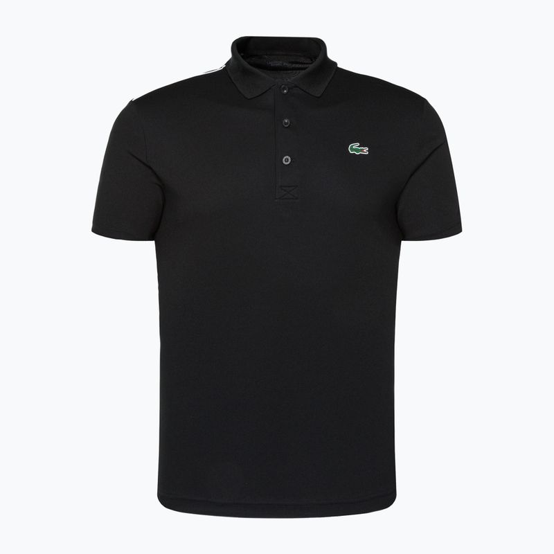 Футболка-поло тенісна чоловіча Lacoste чорна DH2094