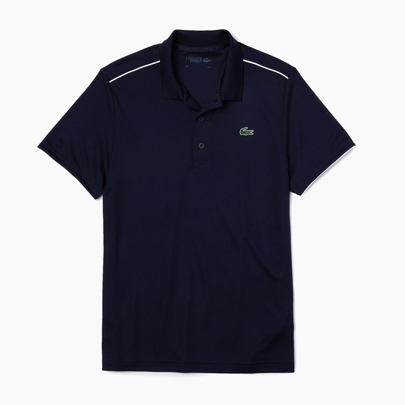 Футболка-поло тенісна чоловіча Lacoste чорна DH2094 5