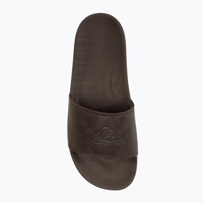 Чоловічі шльопанці Quiksilver Rivi Nubuck Slide коричневі 1 5