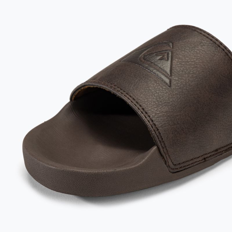 Чоловічі шльопанці Quiksilver Rivi Nubuck Slide коричневі 1 7