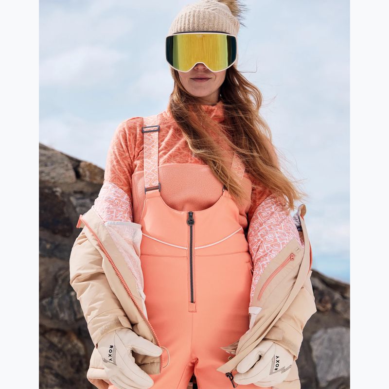 Штани сноубордичні жіночі ROXY Summit Bib peach pink 9
