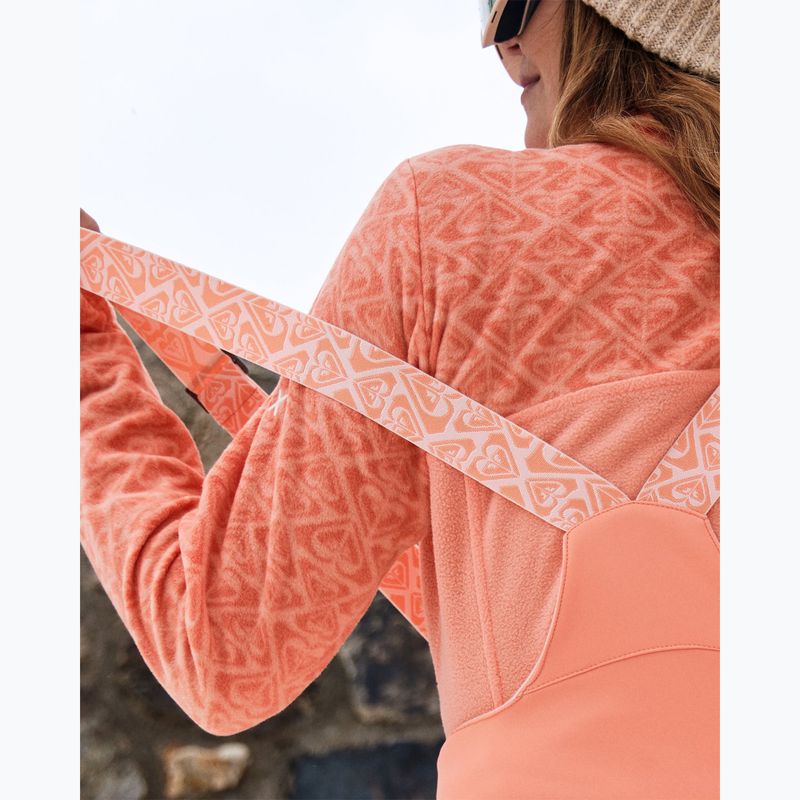 Штани сноубордичні жіночі ROXY Summit Bib peach pink 11