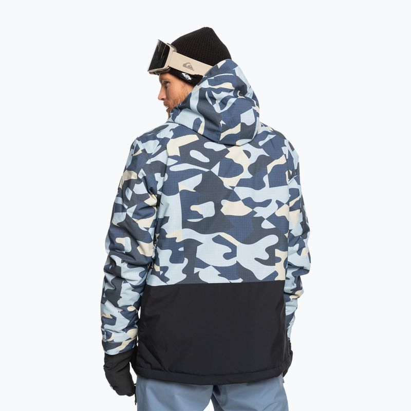 Куртка сноубордична чоловіча Quiksilver Mission Printed Block puzzle camo ice flow 2