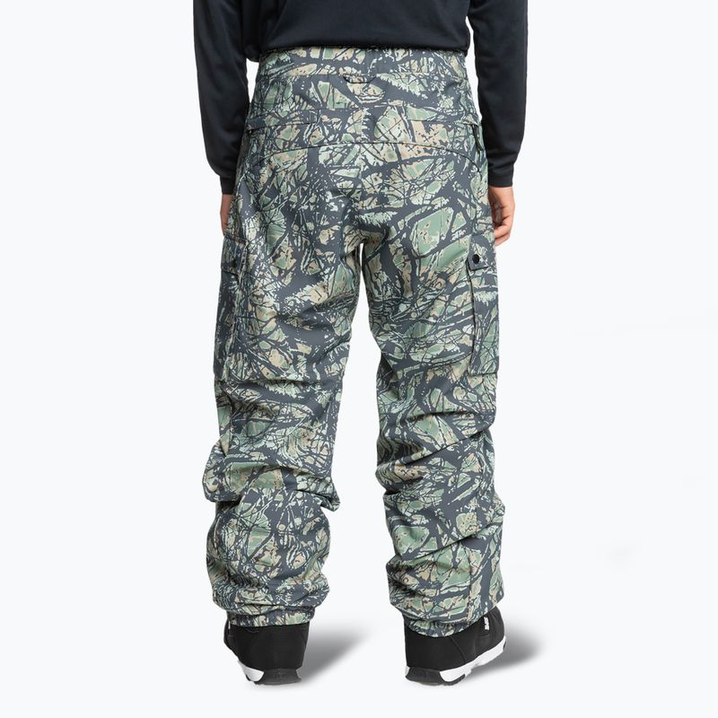 Штани сноубордичні чоловічі Quiksilver Snow Down Cargo woodland abstract sea spray 3