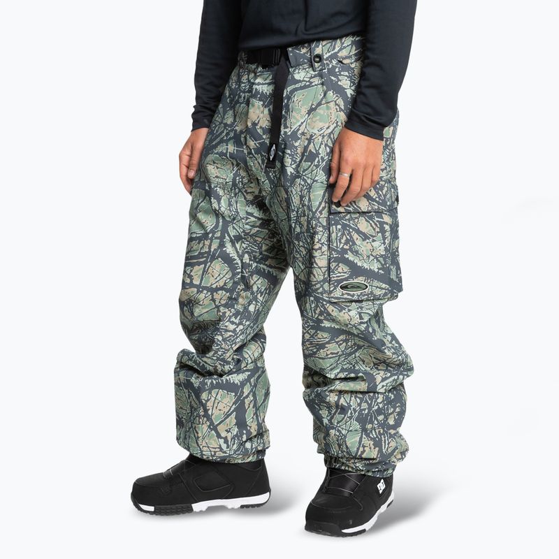 Штани сноубордичні чоловічі Quiksilver Snow Down Cargo woodland abstract sea spray 4