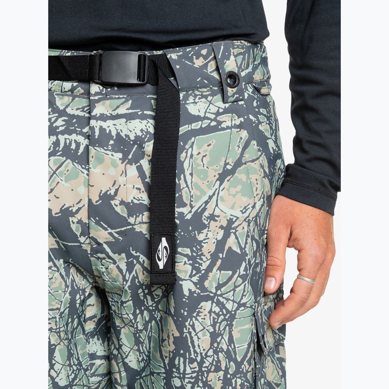 Штани сноубордичні чоловічі Quiksilver Snow Down Cargo woodland abstract sea spray 5