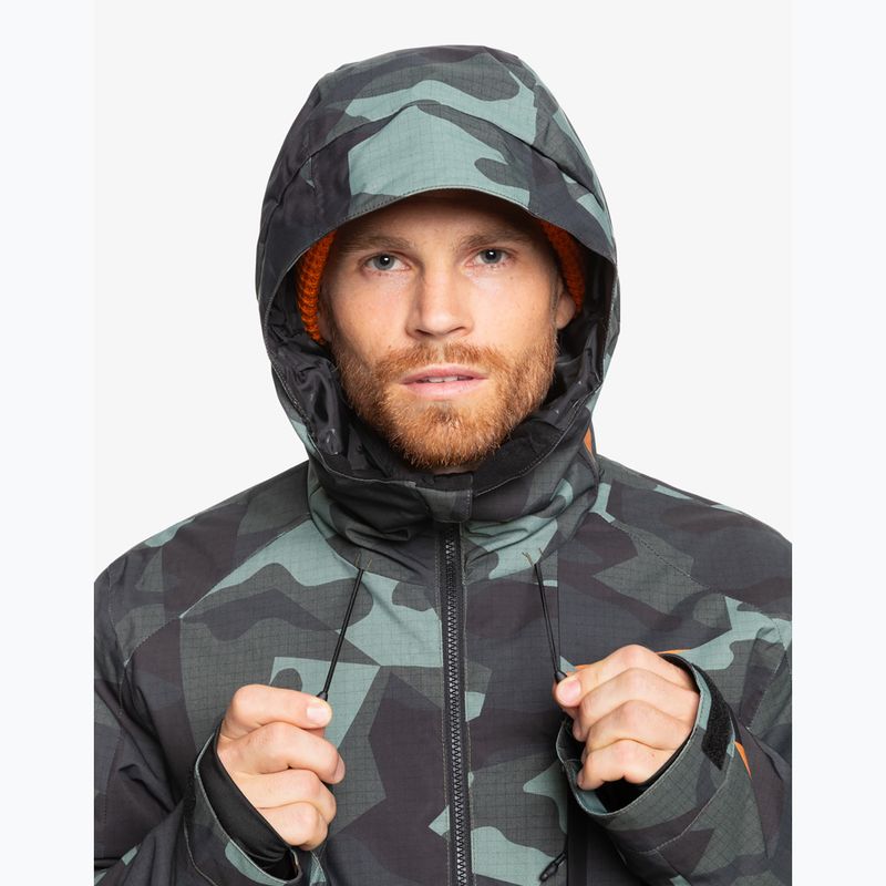 Куртка сноубордична чоловіча Quiksilver Mission Printed puzzle camo sea spray 4