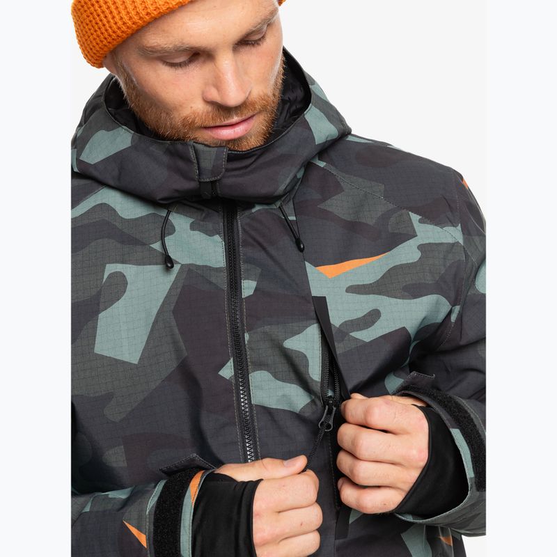 Куртка сноубордична чоловіча Quiksilver Mission Printed puzzle camo sea spray 5