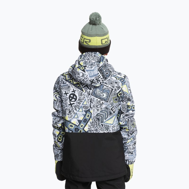 Куртка сноубордична дитяча Quiksilver Mission Printed Block heritage scribble black 3