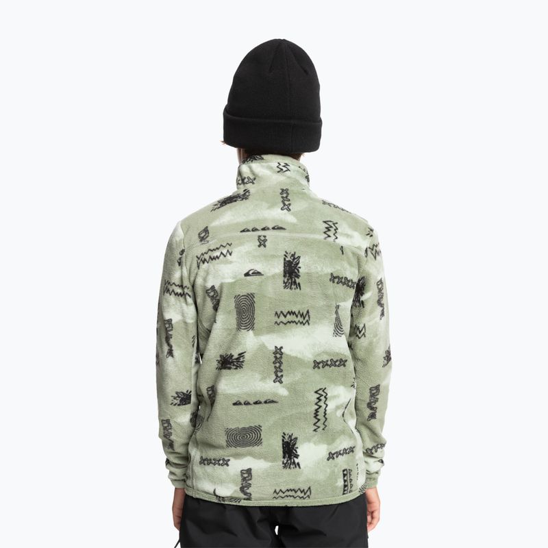 Кофта сноубордична дитяча Quiksilver Aker Half Zip Fleece shadow checks desert sage 3