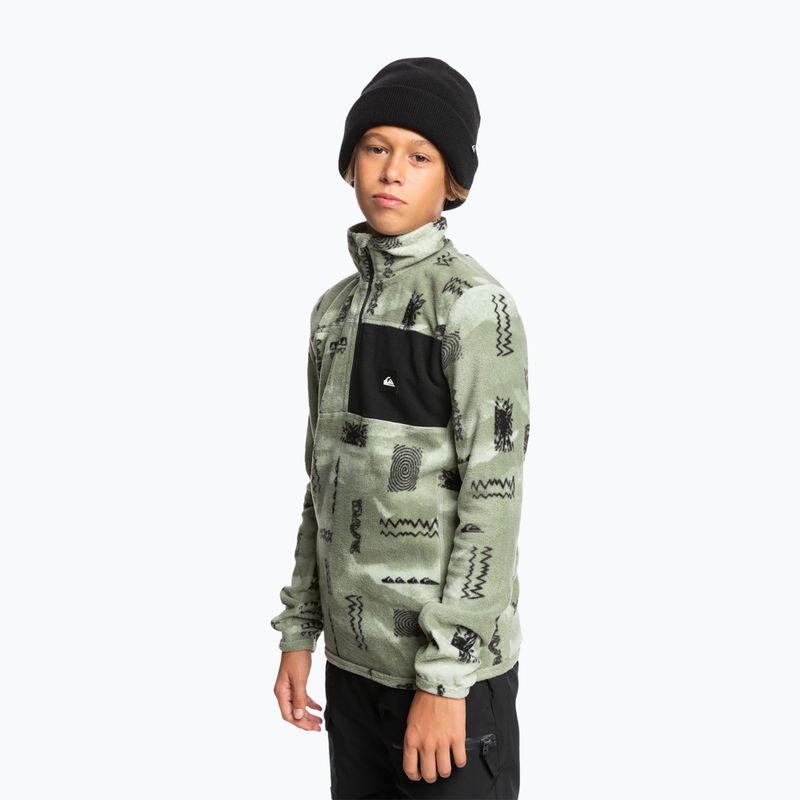 Кофта сноубордична дитяча Quiksilver Aker Half Zip Fleece shadow checks desert sage 4