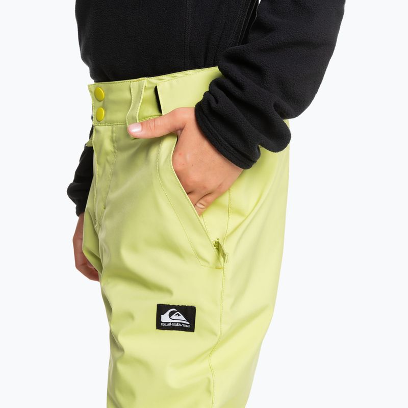 Дитячі сноубордичні штани Quiksilver Estate celery green 5