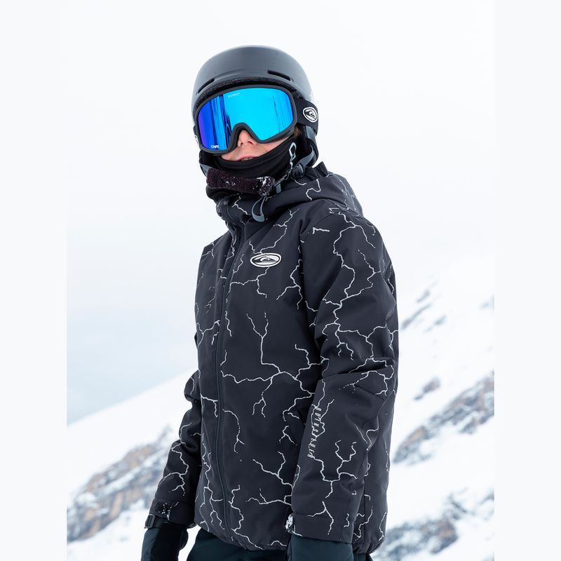Куртка сноубордична дитяча Quiksilver High In The Hood Printed high energy black reflective 5
