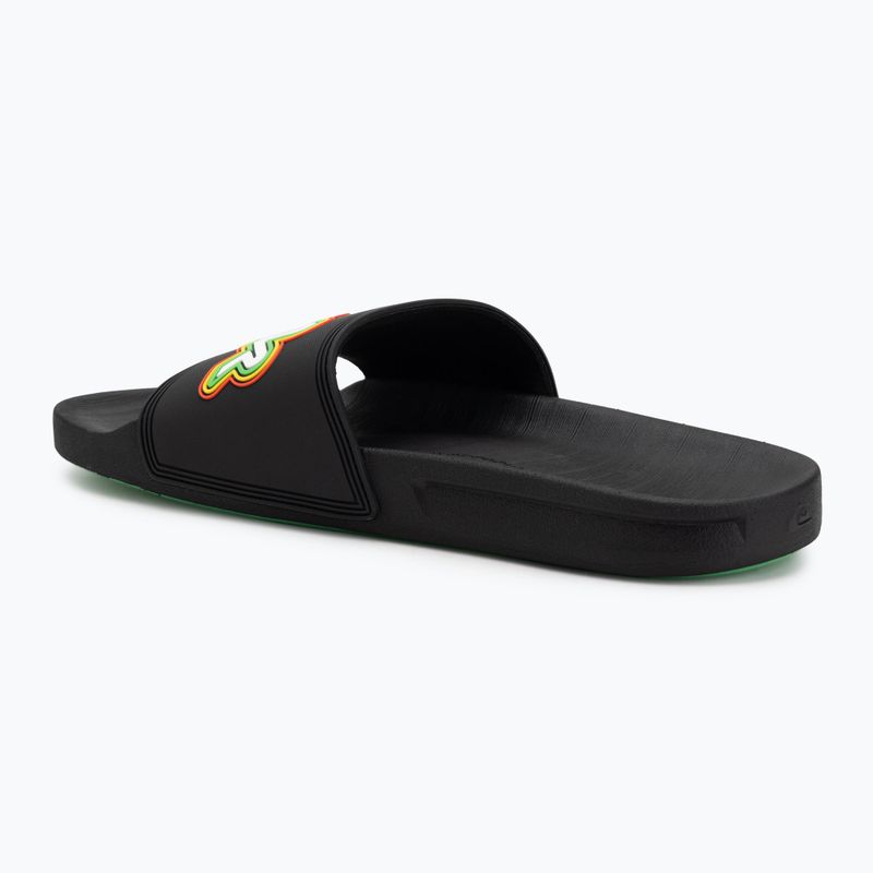 Шльопанці чоловічі Quiksilver Rivi Wordmark Slide II black rasta 3