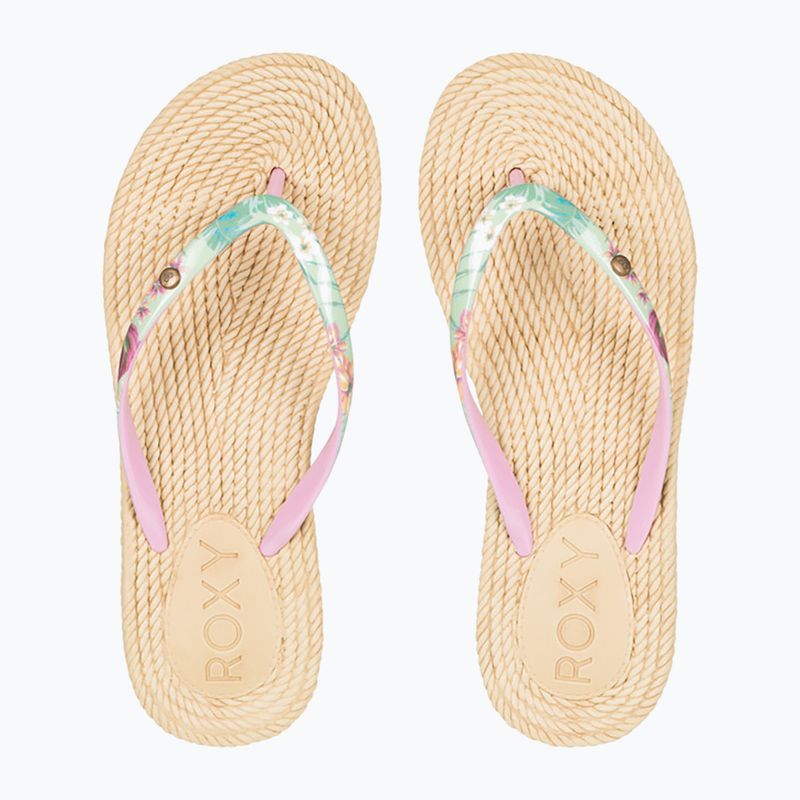 В'єтнамки жіночі ROXY South Beach III green/pink 2